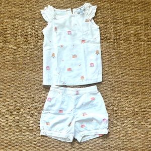 Petite Plume girls shorts and tank pajama set size 2